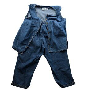 Denim Blue Sleeveless Jumpsuit